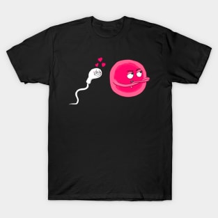 Sperm and Egg Ovum Cute Couple T-Shirt